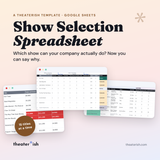 Show Selection Spreadsheet, a season decision template for Google Sheets