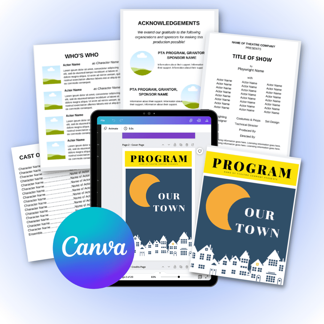 Quick Win Workshop - Create a Show Program in Canva!
