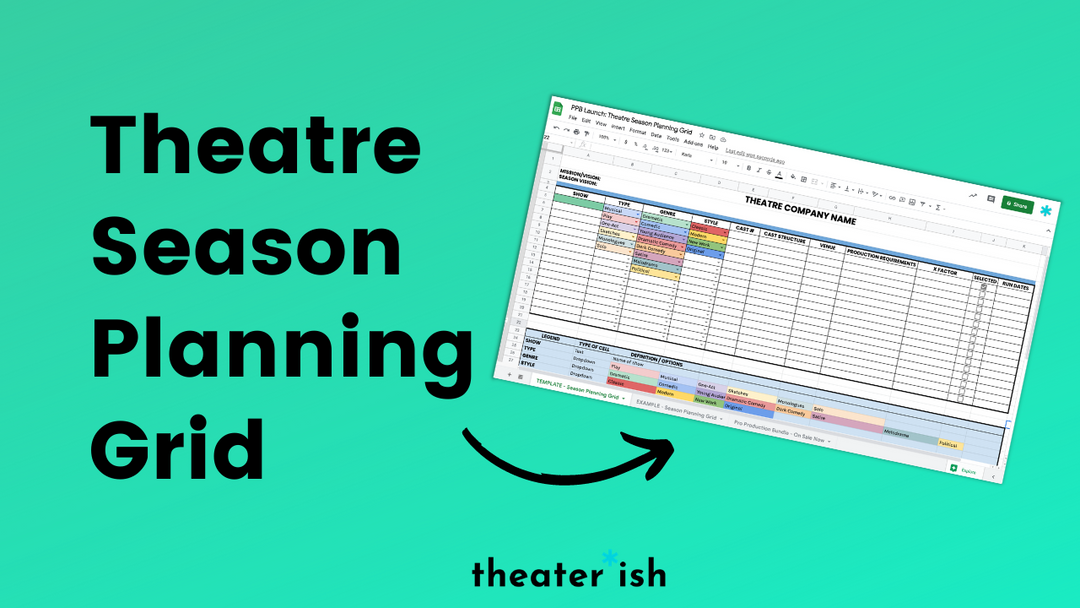Theatre Template: Theatre Season Planning Grid