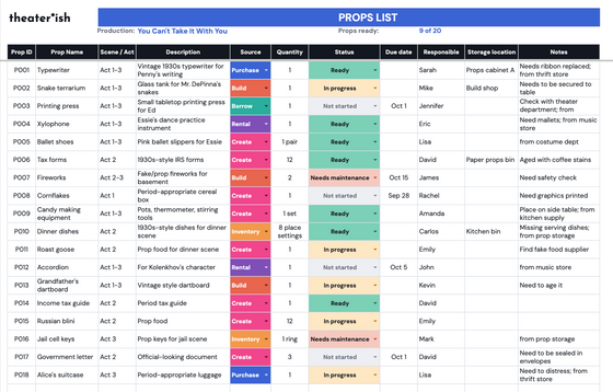Props List