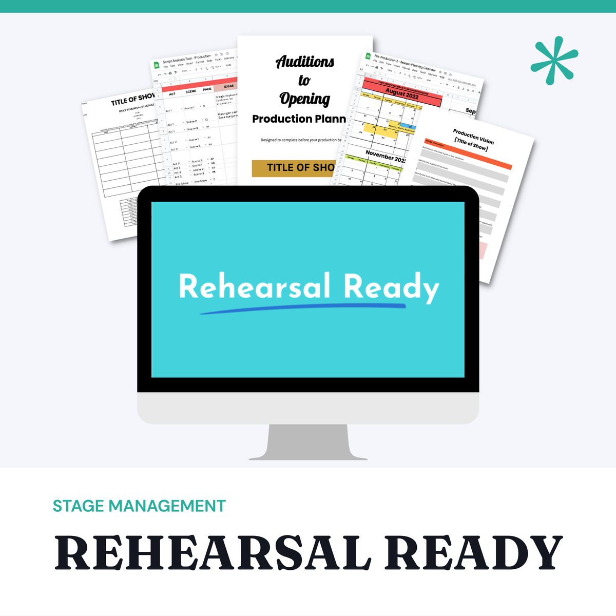 Rehearsal Ready, production planner and rehearsal calendar templates