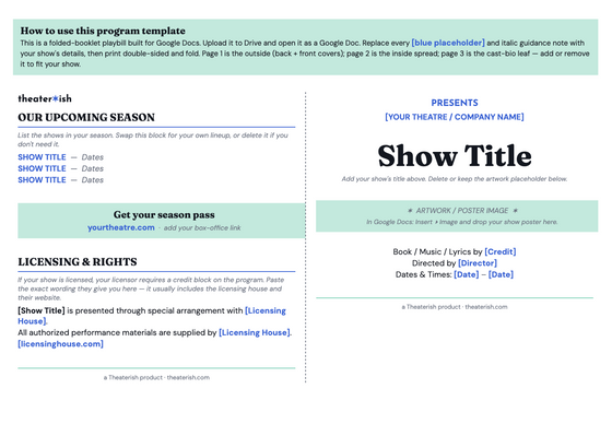 Show Program template