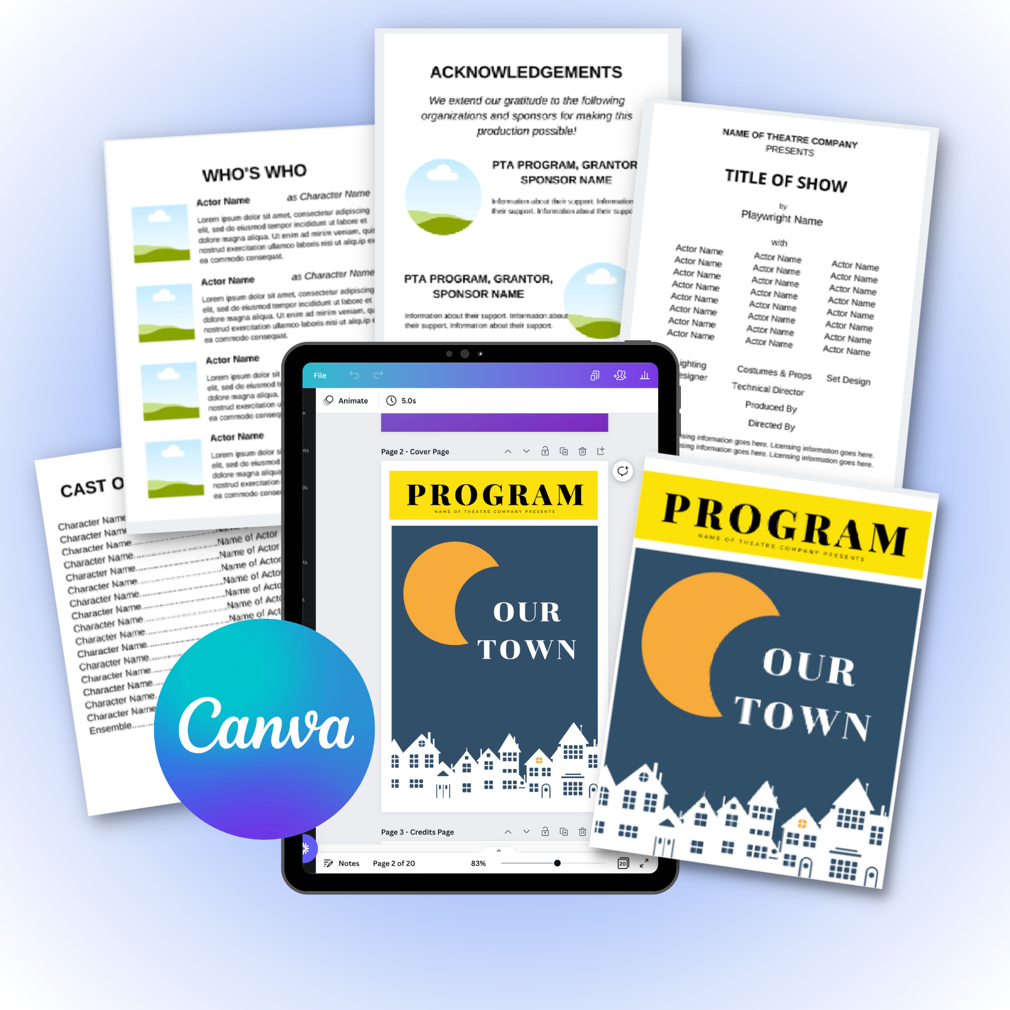 Theatre Program Template Theater Program Images Free Download On