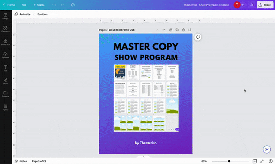 Canva Show Program Template – Theaterish